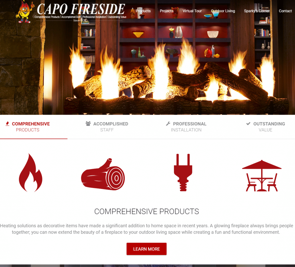 Capo Fireside Custom  Design Project Imagine Monkey, Inc.