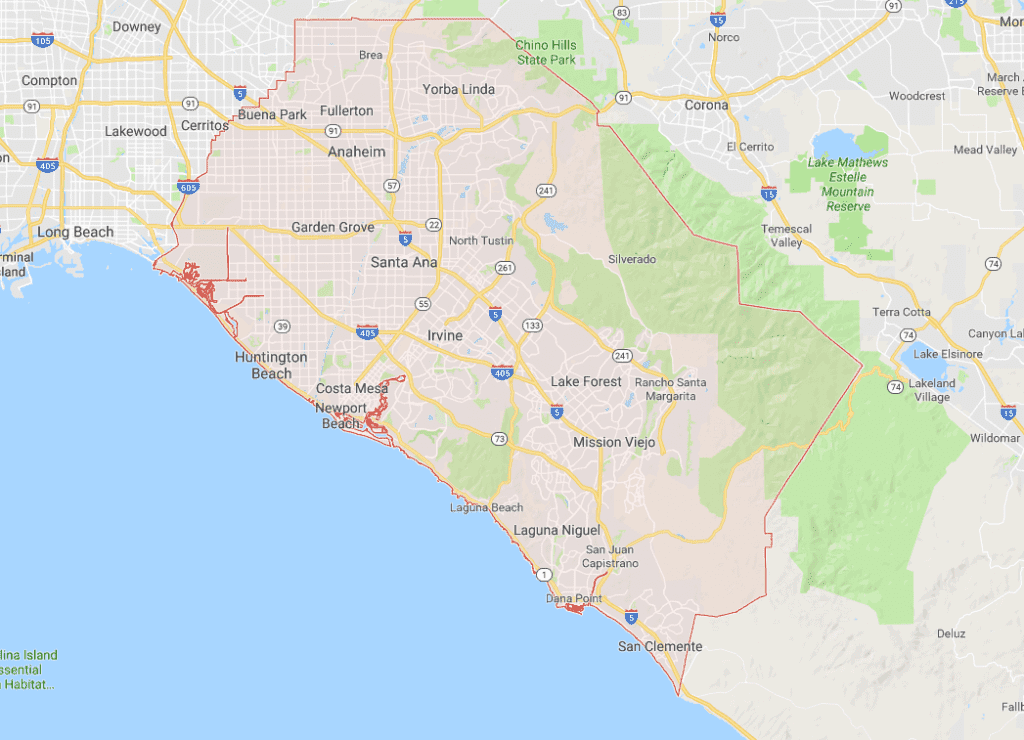 orange county map