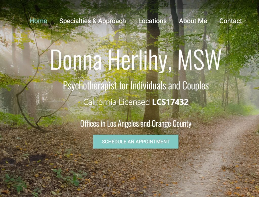 Screenshot of Donna's Website