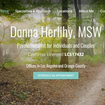 Screenshot of Donna's Website