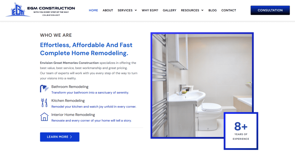 Project image for EGM Construction